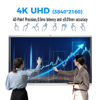 Tableau blanc interactif intelligent 4K UHD Android 15/16 de 65, 75 et 86 pouces avec écran tactile IA et chipset RK3576 pour l'éducation scolaire