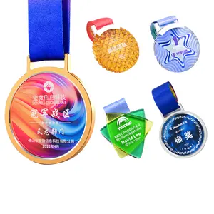 High-Performance Crystal Medaille Voor Het Runnen Van Badminton En Bokscompetities Yaji Award Erkenning Voor Tradeshow Weggeefacties