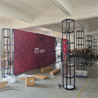 Mur de toile de fond pour salon professionnel avec cadre en aluminium et kit de structure de tour lumineuse pour stand d'exposition – Vente en gros