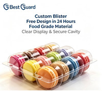 Emballage en blister personnalisé pour usage industriel cosmétique, plateau en PET recyclable, impression personnalisable, boîte à clapet transparente pour cosmétiques