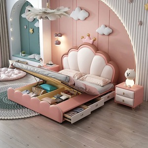 Letto Moderno di Lusso per Camera da Letto, Imbottito, Misura Queen, Singolo o Matrimoniale, Struttura in Legno con Design per lo Stoccaggio - Product Image 5