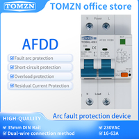 Dispositif de détection de court-circuit TOMZN, disjoncteur différentiel avec protection contre les surintensités 2P AC230V 10-63A AFDD RCBO 6000A