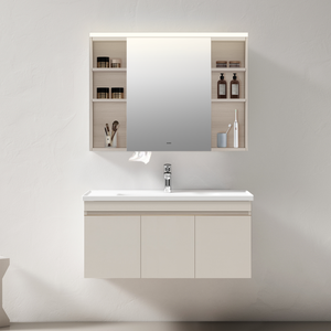 Modern Custom LED Mirror Cabinet Ceramic Wash <strong>Basin</strong> Waterproof Glass <strong>Bathroom</strong> Furniture <strong>Storage</strong> for Home Hotel <strong>Bathroom</strong> Vanities - Product Image 3