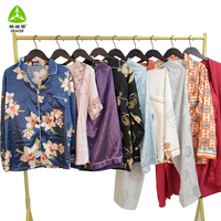 Gracer Vêtements d'occasion en gros : Robe de nuit et pyjama en soie pour femme, Modèle A15-4, Été, Tailles S-XXXL