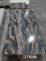 Panneau mural en plastique à impression numérique marbrée, alternative au marbre UV, panneaux en PVC pour hôtel