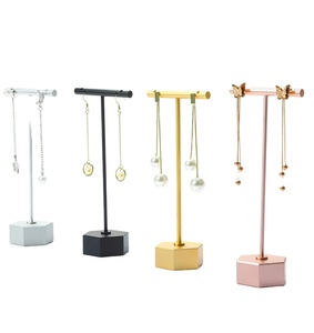 Giá Trưng Bày Hoa Tai Thanh Chữ T Kim Loại Màu Vàng Giá Trưng Bày Trang Sức Bông Tai - Product Image 2