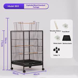 กรงนกโลหะจากโรงงานโดยตรง ยี่ห้อซวนเฟิง สำหรับนกแก้ว ขายส่ง กรงนกอเนกประสงค์สำหรับนกหลายตัว - Product Image 5