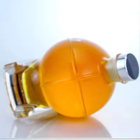 Bouteille de liqueur en verre personnalisée de 750 ml en forme de ballon de football américain pour whisky, bourbon, brandy, emballage cadeau sportif