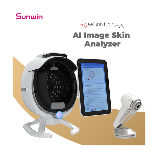 2024 AI Intelligent Imager 8 Spectral Imaging AI Skin Analyzer Skin Scanner Machine With Microscopic Hand Tool