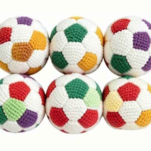 Cojín Redondo de Ganchillo Hecho a Mano, Puf Tejido Colorido Estilo Boho, Otomana Decorativa para Sala de Estar, Dormitorio, Habitación Infantil - Product Image 6