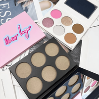 Palette de blush contour 6 couleurs Marque privée Kit de maquillage mat avec poudre pressée illuminatrice et bronzante