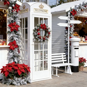 Cabina Telefonica Londinese <span class=keywords><strong>Rosa</strong></span> Rossa OEM RTS, Supporto in Metallo per Decorazioni di Compleanni, Matrimoni e Sfondo Fotografico - Product Image 4