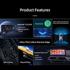 Lecteur multimédia Android pour BMW X5 E70 X6 E71 2010-2013, écran tactile tout-en-un 12,8 pouces 2400*900, ultra-fin, CarPlay, navigation GPS, <span class=keywords><strong>DSP</strong></span> - Product Image 2