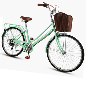 Vélo de ville pour femme avec panier, modèle 26 pouces, nouveau modèle, cadre en acier, freins à disque, vitesse unique, Ns-cs010 - Product Image 2