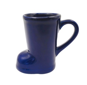 Modern Blue Ceramic Coffee Tea Cup Boot Mug product image