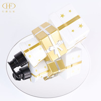 Flacon pompe 480 ml en PET doré pour soins de la peau, shampoing, lotion, gel douche, nettoyant visage, impression sérigraphique, coffret cadeau de Noël