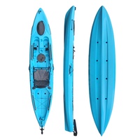 Kayak de pêche et de tourisme monoplace en plastique pour 1 personne, avec siège sportif, à propulsion par pagaie, pour océan, à vendre