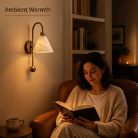 Applique murale LED dimmable en albâtre espagnol de luxe, finition dorée, sur mesure, OEM/ODM, vente directe usine, pour salon, entrée, décoration intérieure
