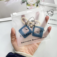 Petit Sac Zip Plastique Personnalisé pour Emballage de Bijoux, Sac à Fermeture Éclair Mat Adorable Réutilisable avec Logo en PVC, Mini Pochette Ziplock