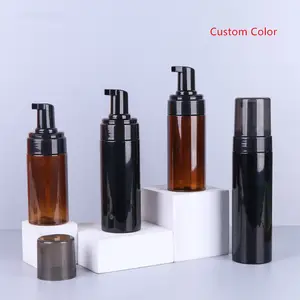 Wholesale 50ml-250ml Empty Mini Black White Amber Blue Frosted 150ml Foam Pump Bottle