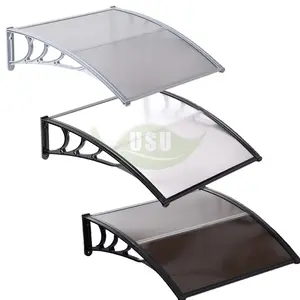 Outdoor Polycarbonat Regen markise für Fenster Garten Regenschutz Versand bereit Edelstahl Sonnenschutz Baldachin