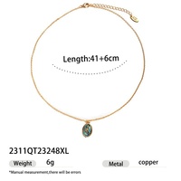 Collier long en coquille d'ormeau de style européen-américain, luxe léger de niche, sensation haut de gamme, nacre naturelle, polyvalent, superposable