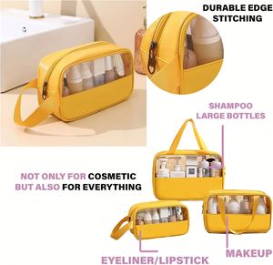 Trousse de Toilette de Voyage Personnalisable Tendance avec Logo, Sac de Maquillage Portable à Fermeture Éclair, Sac de Bain en PVC - Product Image 2