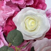 Linwoo Soie Artificielle Pivoine Et Rose Fleur Mur Toile De Fond Panneau Décoration De Mariage Rose Fleur Artificielle Mur