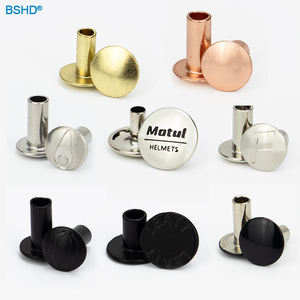 Rivet en cuir à <span class=keywords><strong>double</strong></span> extrémité en bronze ancien avec logo de marque gaufré personnalisé Couture métal laiton/acier rond à <span class=keywords><strong>double</strong></span> tête - Product Image 4