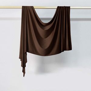 Хиджаб из жидкого трикотажа, этническая Женская шаль, мягкая дышащая жидкая хиджаба, мусульманские женские традиционные шарфы и шали, этнические банданы - Product Image 6