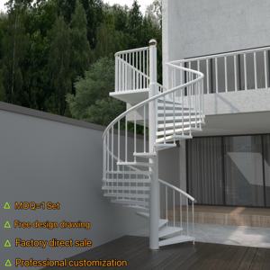 Escalier en colimaçon moderne en acier galvanisé pour extérieur, durable, pour petits espaces, d'<span class=keywords><strong>occasion</strong></span> - Product Image 2