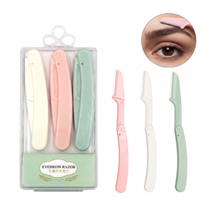 Recortadora de Vello Facial Plegable <span class=keywords><strong>para</strong></span> Uso en Salón, Recortadora y Delineadora de <span class=keywords><strong>Cejas</strong></span> con <span class=keywords><strong>Cuchilla</strong></span> Micro-Guard, Herramienta de Afeitado, Marca Privada - Product Image 1