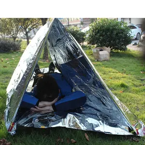 Tenda termal darurat bertahan hidup kantong tidur berkemah selimut darurat portabel pertolongan pertama penyelamatan tenda tirai