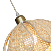 Rotin Fleur Pendentif Lumières À La Main Tissage Suspension Lampe Salon Salle À Manger Salon Salon Décoration Chambre Décor À La Maison Lustre