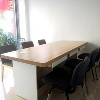 Bureau d'accueil d'agence immobilière en cuir, design nordique, usage commercial, personnalisable, double, trois places, bureau d'information