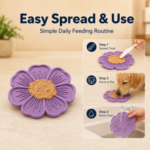 Pet Lick <b>Mat</b> Set in Flower Shape with Suction Back for Dogs <b>Cats</b> Slow Feeding and Brand Product Lines - Product Image 4