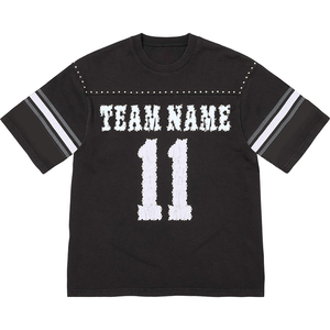 Camiseta de Fútbol Personalizada con Logotipo para Hombre, con Pedrería, de Algodón, Vintage, con Rayas en las Mangas, Número, Corte Holgado, Transpirable, Estilo Urbano - Product Image 4