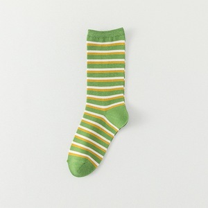 Calcetines a Rayas de Primavera/Otoño para Mujer, Calcetines Medios Versátiles y Sencillos, Calcetines de Algodón Transpirables que Absorben el Sudor, Venta al Por Mayor - Product Image 6