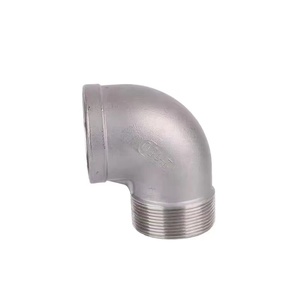 Pipa Stainless Steel Pas 90 Derajat Jalan Siku 1/2 "NPT Perempuan X 1/2" NPT Laki-laki,