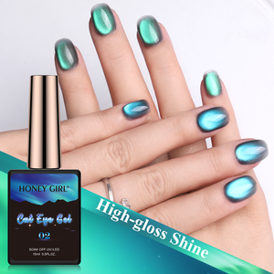 HONEY GIRL Inodore Résine Gelée Perle De Verre Paillettes Coloré Cateye UV Vernis À Ongles Gel Collection HEMA Free Magnetic Cat Eye - Product Image 6