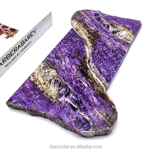<strong>Wholesale</strong> <strong>Crystals</strong> Purple Charoite Slabs High Quality Gemstone Polished Charoite Slice Stone for Home Decoration - Product Image 5
