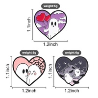 Pin Enamel Tema Hantu Seram yang Lucu untuk Tas, Topi, Pakaian, dan Hiasan Gaya Pribadi