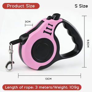 Özel renk otomatik geri çekilebilir 3m evcil hayvan tasması Metal kanca ABS köpek tasma kayışı ile rahat moda yürüyüş el-ücretsiz - Product Image 2