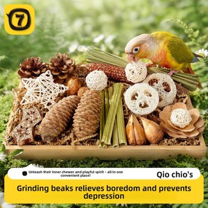 Juego de Juguetes de Madera Natural Premium Hechos a Mano, No Tóxicos, <span class=keywords><strong>para</strong></span> Loros, Ecológicos, <span class=keywords><strong>para</strong></span> Pájaros, Periquitos, Conures, Anti Depresión - Product Image 6