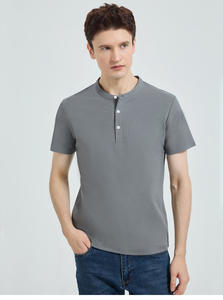 Men's Half-<b>Zip</b> T-<b>Shirt</b> - Stylish Partial Front Zipper Design For A Modern Look, Soft And Breathable Fabric For Casual Outfits - Product Image 6