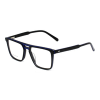 Kacamata Optik Berkualitas Tinggi Model Sara 40125 Bingkai Penuh Klasik Solid untuk Pria, Bahan Asetat, Fashionable, Cocok untuk Pemakaian Sehari-hari