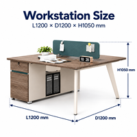 Bureau moderne en bois pour 6 personnes avec rangement, poste de travail modulaire pour espace de travail partagé en open space