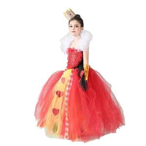 Disfraz de Halloween Rojo Brillante para Niñas de HP, Disfraz de Villana de Cuento de Hadas, Vestido de Reina de Corazones para Niñas - Product Image 2