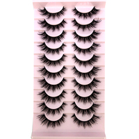 Haute qualité 10 paires de faux cils naturels faux cils longs maquillage 3d cils de vison extension de cils cils de vison pour la beauté