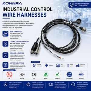 Conjunto de Cabos de Controle Industrial com Conector Personalizado para Equipamentos de Automação Industrial - Product Image 1